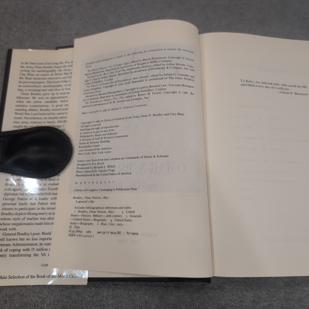 A Generals Life Omar N Bradley Autobiography First Edition Hardcover 1983 WWII - Picture 4 of 5